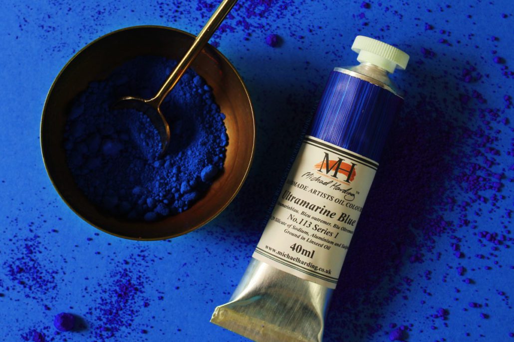 Michael Harding oljemaling pigmenter ultramarine blue