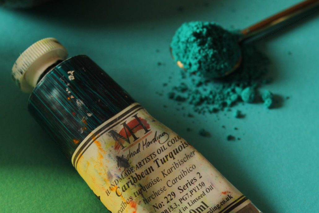 Michael Harding oljemaling caribbean turquoise